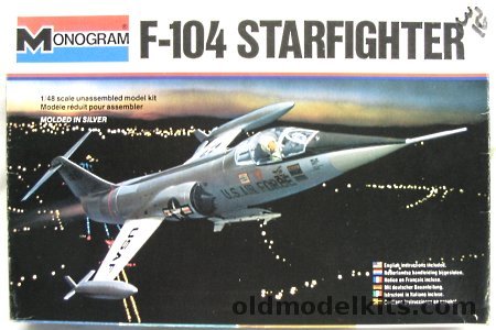 Monogram 1/48 F-104 Starfighter with Black Box Cockpit and metal Canopy Detail Set, 5409 plastic model kit
